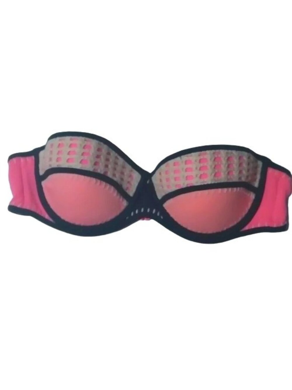 Victoria's Secret Pink Neon Crochet Bandeau Bikini Top